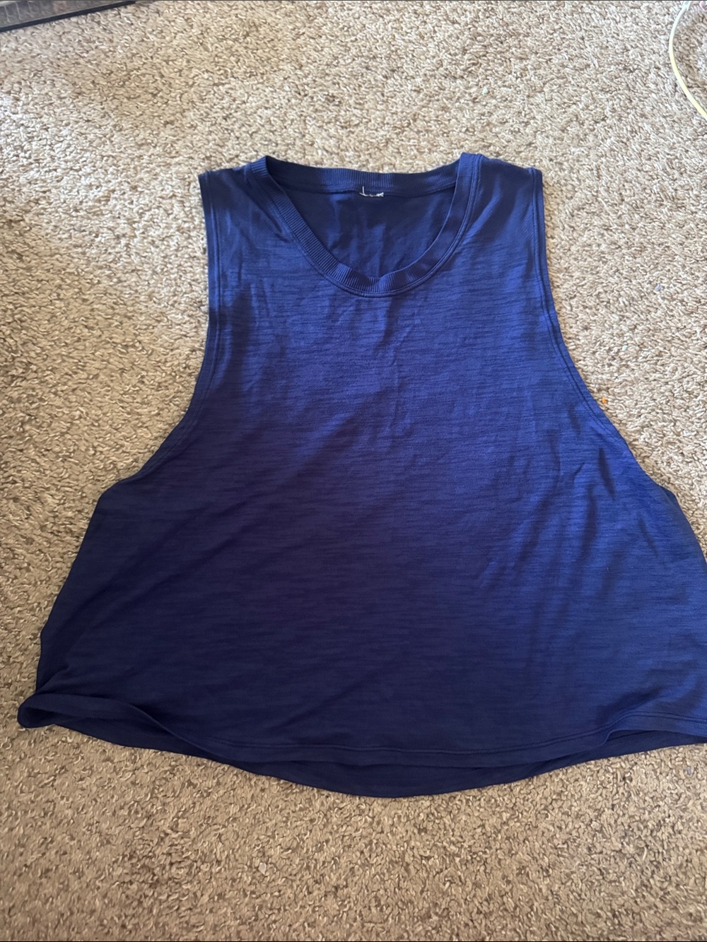 Women’s Sleeveless Navy Blue Workout Tank Top